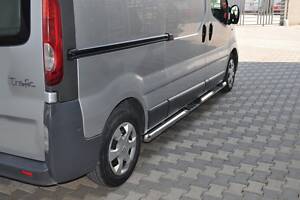 Боковые трубы (2 шт., нерж.) 70 мм, короткая база для Opel Vivaro 2001-2015 гг