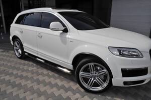 Боковые трубы (2 шт., нерж.) d42 без пластиковых вставок для Ауди Q7 2005-2015 гг