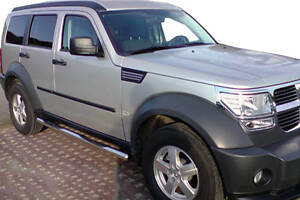 Боковые трубы (2 шт., нерж) для Dodge Nitro 2007-2024 гг