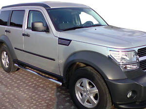 Боковые трубы (2 шт., нерж) для Dodge Nitro 2007-2024 гг