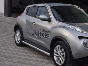 Боковые трубы Ø60 (2 шт., нерж.) для Nissan Juke 2010-2019 гг