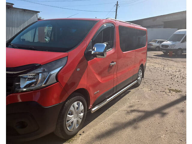 Боковые трубы (2 шт., нерж.) 70 мм, длинная база для Opel Vivaro 2015-2019 гг - Фото 3