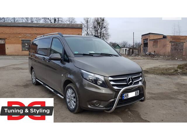 Боковые трубы 2 шт., нерж.) d70, Длинная база для Mercedes Vito/V-class W447 2014- гг - Фото 5