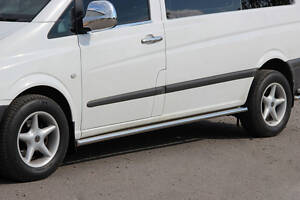 Боковые трубы BB001 (2 шт., нерж.) d60, Длинная база для Mercedes Viano 2004-2015 гг