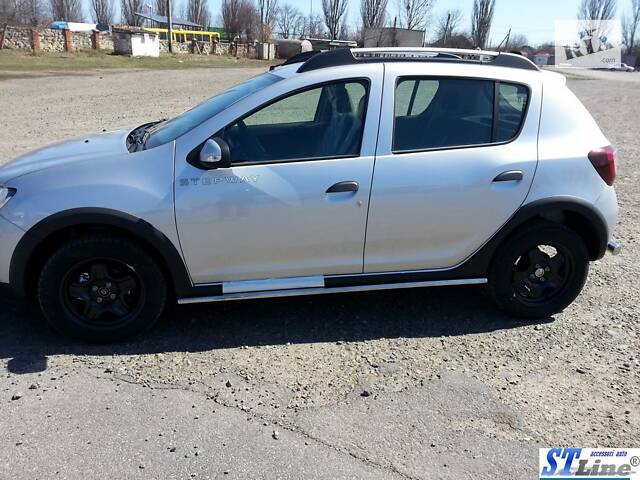 Боковые трубы BB001 (2 шт, нерж) 60 мм для Renault Sandero 2013-2022 гг - Фото 2