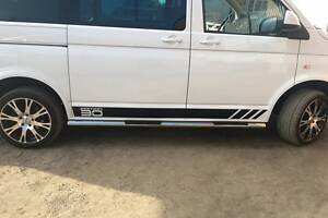 Бічні труби BB002 (2 шт, нерж) 70мм, Довга база для Volkswagen T5 2010-2015 рр.