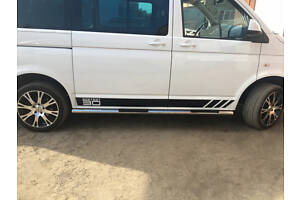 Боковые трубы BB002 (2 шт, нерж) 70мм, Длинная база для Volkswagen T5 2010-2015 гг