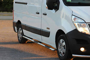 Боковые трубы BB002 (2 шт., нерж.) Средняя база для Nissan NV400 2010-2024 гг