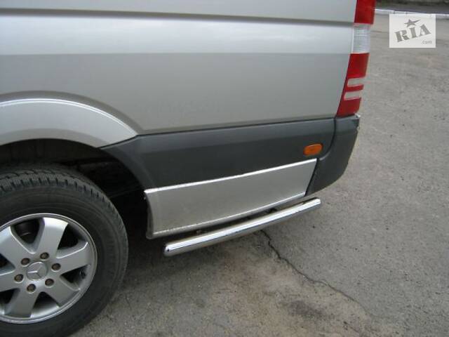 Боковые трубы за задним колесом (2 шт, нерж) Средняя база, 70мм для Mercedes Sprinter W907/W910 2018- гг - Фото 5