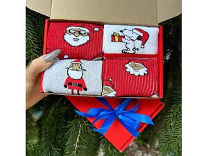 Бокс жіночих Новорічних шкарпеток 36-41 на 4 пари