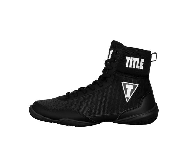 Боксерки (боксерське взуття) TITLE Boxing Predator II Shoes 2.0 Black/Grey 41р. - Фото 1