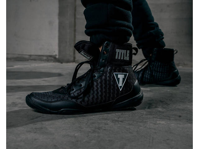 Боксерки (боксерське взуття) TITLE Boxing Predator II Shoes 2.0 Black/Grey 41р. - Фото 5