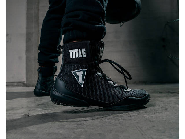 Боксерки (боксерське взуття) TITLE Boxing Predator II Shoes 2.0 Black/Grey 41р. - Фото 6