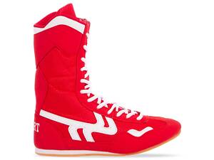 Боксерські замшеві Zelart OB-3206 розмір 36 Червоні