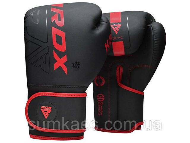 Боксерські рукавиці RDX F6 Kara Matte Red 14 унцій (капа в комплекті) - Фото 2
