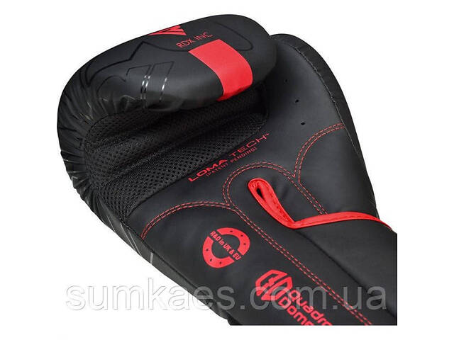 Боксерські рукавиці RDX F6 Kara Matte Red 14 унцій (капа в комплекті) - Фото 8