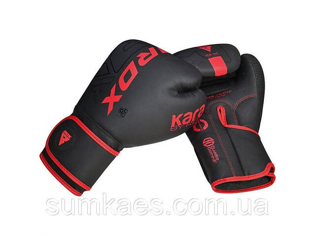 Боксерські рукавиці RDX F6 Kara Matte Red 14 унцій (капа в комплекті) - Фото 5