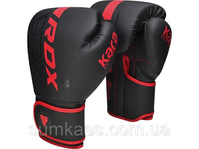 Боксерські рукавиці RDX F6 Kara Matte Red 8 унцій (капа в комплекті) - Фото 3