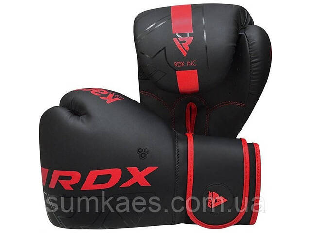 Боксерські рукавиці RDX F6 Kara Matte Red 8 унцій (капа в комплекті) - Фото 4