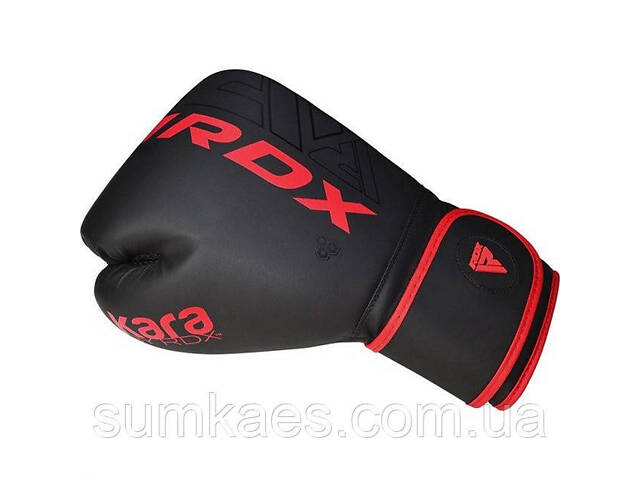 Боксерські рукавиці RDX F6 Kara Matte Red 8 унцій (капа в комплекті) - Фото 6