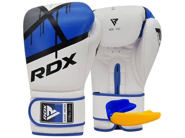 Боксерські рукавиці RDX F7 Ego Blue 10 унцій (капа в комплекті) - Фото 1