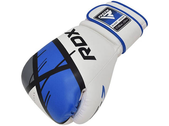 Боксерські рукавиці RDX F7 Ego Blue 10 унцій (капа в комплекті) - Фото 4