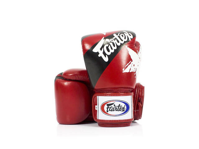 Боксерські рукавиці Fairtex BGV1 Nation Print Red 14 унцій (бинти в комплекті) - Фото 2