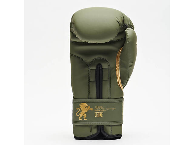 Боксерські рукавиці Leone GN059G MILITARY EDITION Green 16 унцій (капу в комплекті) - Фото 4