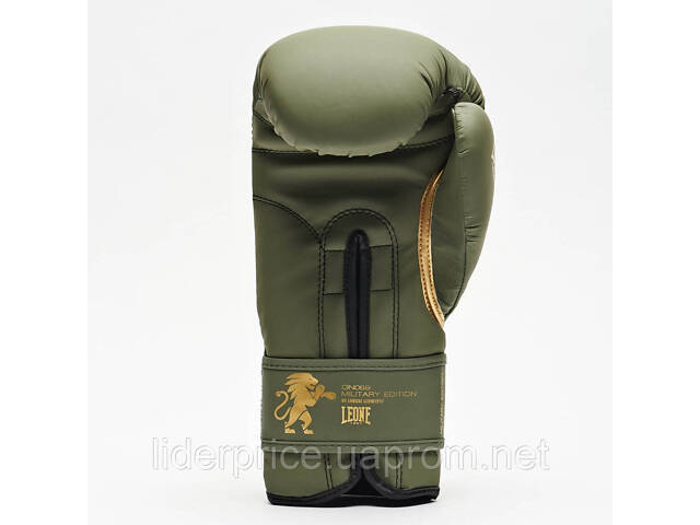 Боксерські рукавиці Leone GN059G MILITARY EDITION Green 16 унцій (капу в комплекті), Оригінал! - Фото 4