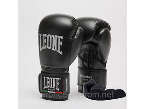 Боксерські рукавиці Leone GN383 THUNDER Black 14 унцій (капу в комплекті), Оригінал!