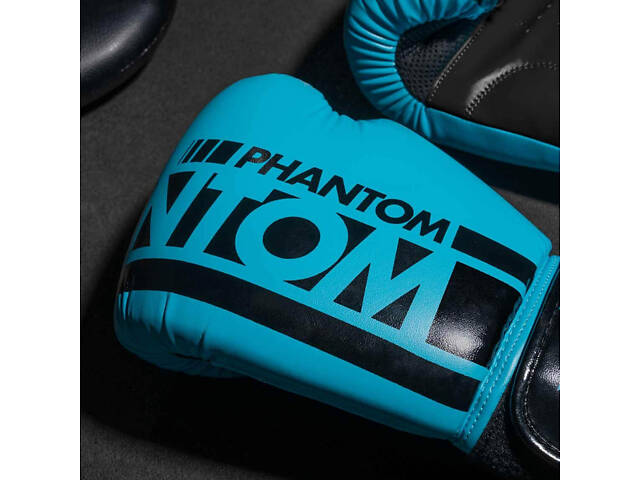 Боксерські рукавиці Phantom APEX Neon Blue 12 унцій (капа в подарунок) - Фото 5