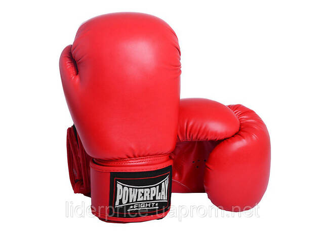 Боксерські рукавиці PowerPlay 3004 Classic Червоні 10 унцій, Оригінал! - Фото 1