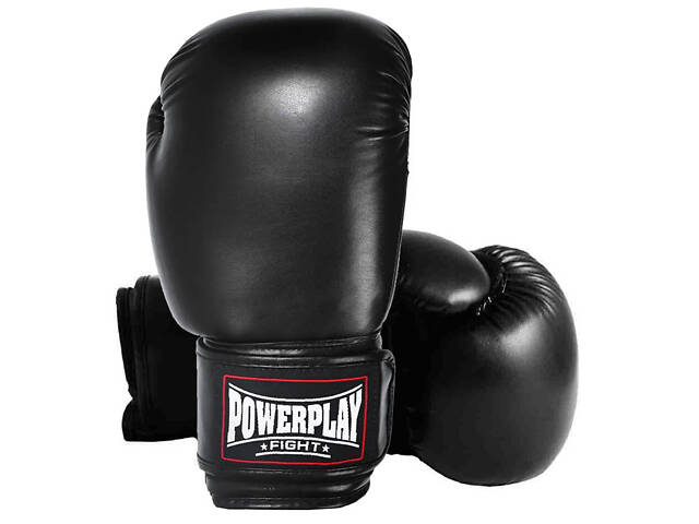 Боксерські рукавиці PowerPlay 3004 Classic Чорні 10 унцій - Фото 1