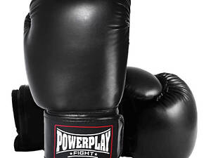 Боксерські рукавиці PowerPlay 3004 Classic Чорні 10 унцій