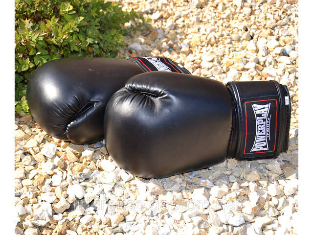 Боксерські рукавиці PowerPlay 3004 Classic Чорні 6 унцій, Оригінал! - Фото 6