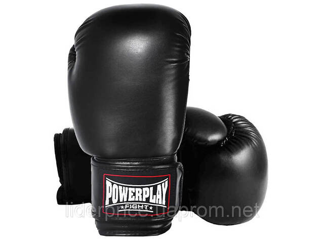 Боксерські рукавиці PowerPlay 3004 Classic Чорні 8 унцій, Оригінал! - Фото 1
