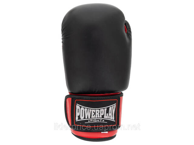 Боксерські рукавиці PowerPlay 3004 Classic Чорно-Червоні 14 унцій, Оригінал! - Фото 2