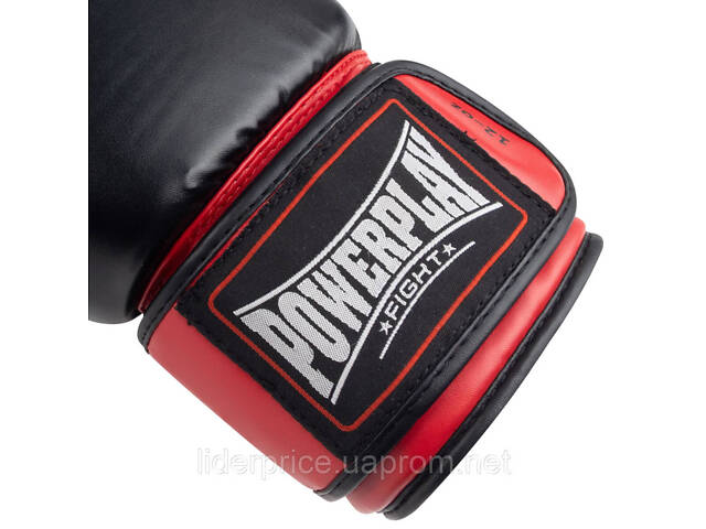 Боксерські рукавиці PowerPlay 3004 Classic Чорно-Червоні 14 унцій, Оригінал! - Фото 7