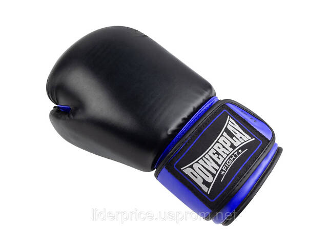 Боксерські рукавиці PowerPlay 3004 Classic Чорно-Сині 14 унцій, Оригінал! - Фото 4