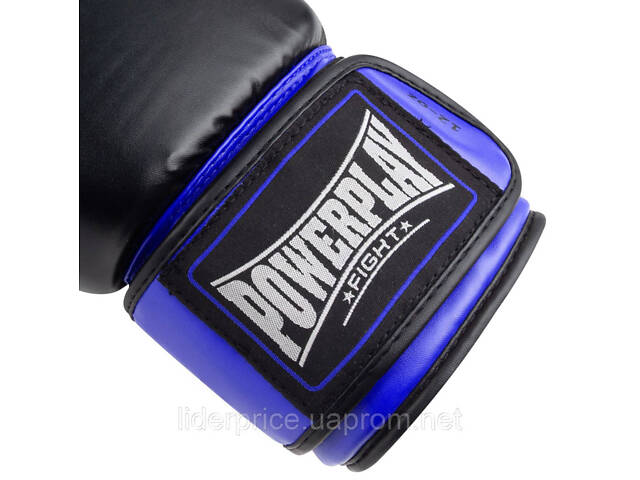 Боксерські рукавиці PowerPlay 3004 Classic Чорно-Сині 14 унцій, Оригінал! - Фото 8