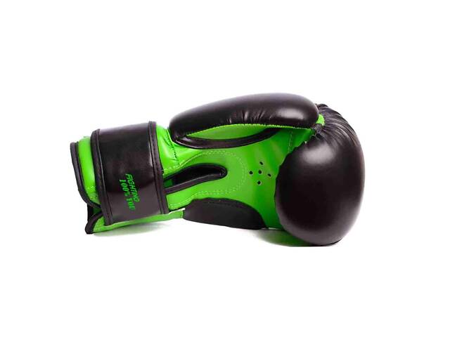 Боксерські рукавиці PowerPlay 3004 JR Classic Чорно-Зелені 6 унцій - Фото 5