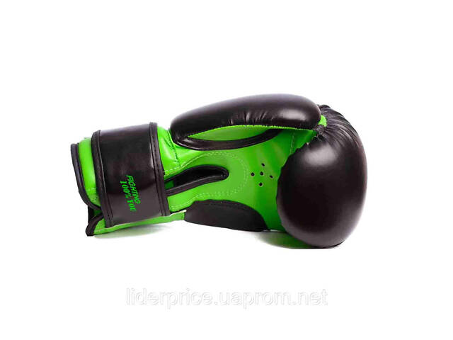 Боксерські рукавиці PowerPlay 3004 JR Classic Чорно-Зелені 6 унцій, Оригінал! - Фото 5