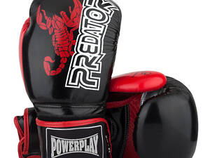 Боксерські рукавиці PowerPlay 3007 Scorpio Чорні карбон 8 унцій