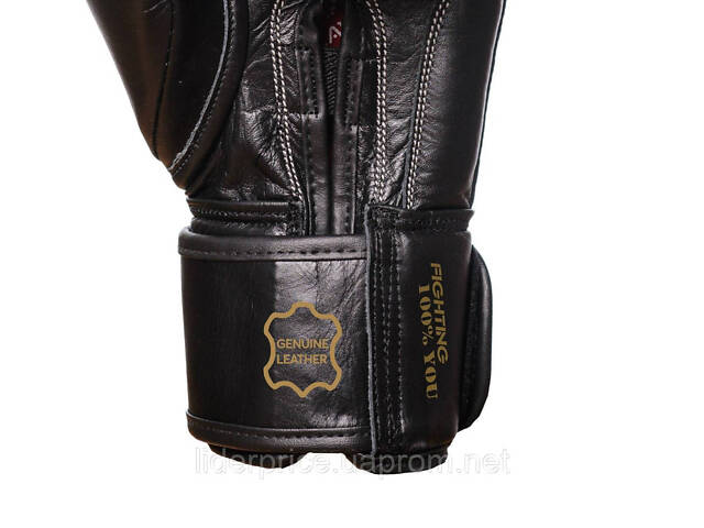 Боксерські рукавиці PowerPlay 3014 Indiana Чорні (натуральна шкіра) 10 унцій, Оригінал! - Фото 6