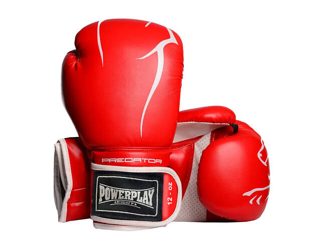 Боксерські рукавиці PowerPlay 3018 Jaguar Червоні 12 унцій - Фото 7