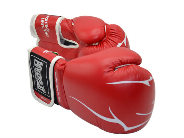 Боксерські рукавиці PowerPlay 3018 Jaguar Червоні 16 унцій - Фото 9