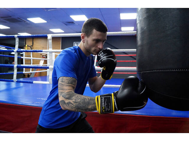 Боксерські рукавиці PowerPlay 3018 Jaguar Чорно-Жовті 10 унцій - Фото 8