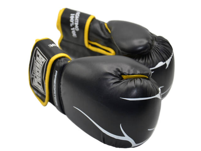Боксерські рукавиці PowerPlay 3018 Jaguar Чорно-Жовті 10 унцій - Фото 9