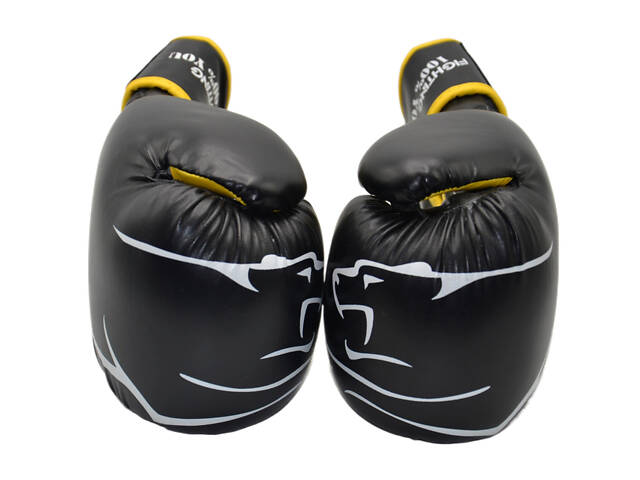 Боксерські рукавиці PowerPlay 3018 Jaguar Чорно-Жовті 10 унцій - Фото 10