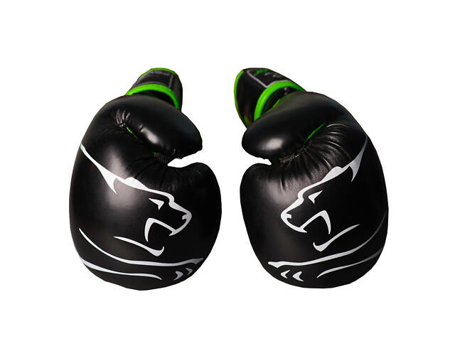 Боксерські рукавиці PowerPlay 3018 Jaguar Чорно-Зелені 10 унцій - Фото 5